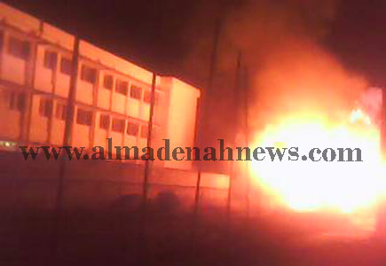حريق كبير في مركز النشاطات التربوية التابع لتربية إربد الأولى ( صور )