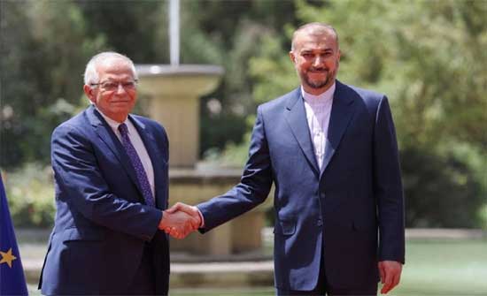 بوريل يدعو لإحياء الاتفاق النووي الإيراني .. عبد اللهيان : التوصل لاتفاق ممكن بوريل يدعو لإحياء الاتفاق النووي الإيراني .. عبد اللهيان : التوصل لاتفاق ممكن