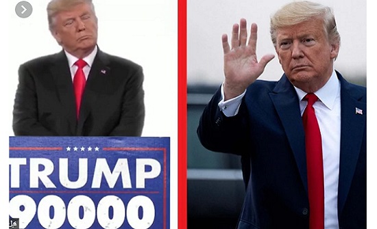 ترامب يغرد بفيديو يظهر ترشحه لعدد لا نهائي من المرات (شاهد)