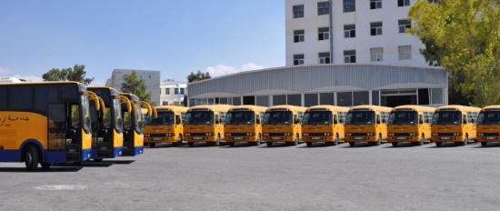 تحديث أسطول باصات جامعة إربد الأهلية