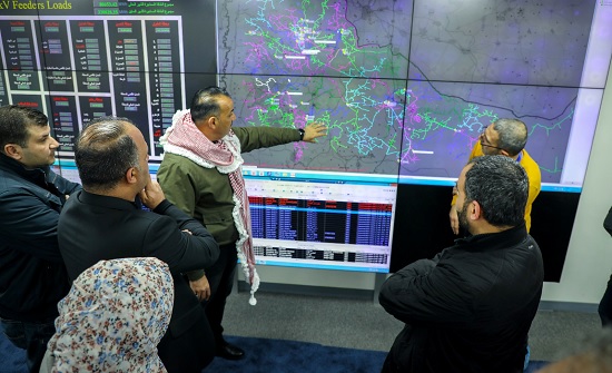 السعايدة يتفقد الفرق الميدانية وسير العمل في مركز المراقبة والتحكم بكهرباء اربد