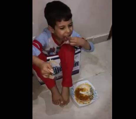 فيديو :  طفل يختبئ من شقيقه المفجوع