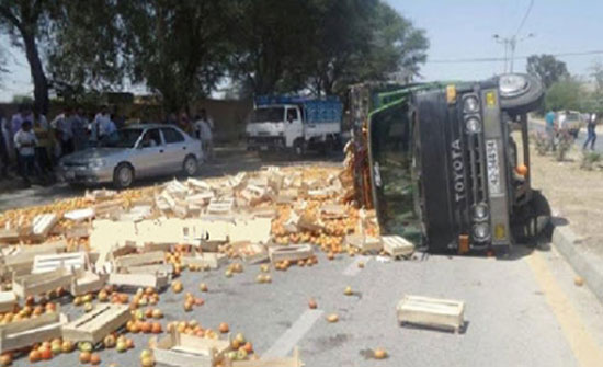 إصابة اثر حادث تدهور في الزرقاء