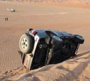 9 اصابات بحادث تدهور على طريق الرويشد  