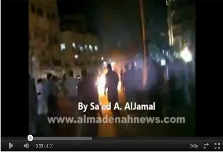 احتراق مركبة وسط البلد في عمان ( شاهدوا الفيديو ) 