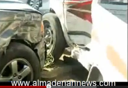 حادث سير على طريق عمان - جرش ( فيديو ) 