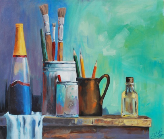 طلاب مديرية الفنون يعرضون في التشكيليين