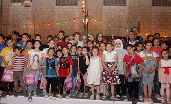 الأميرة بسمة تحضر افطارا للأيتام في مبرة أم الحسين