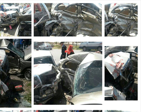 المزار الشمالي : حادث تصادم عنيف يوقع 3 اصابات