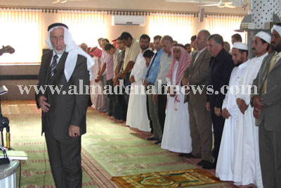 العكور يفتتح مسجد عقبة بن نافع بلواء الرمثا ( صور ) 