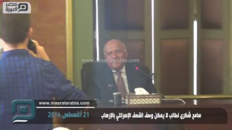 بالفيديو..  شكري: لا يمكن وصف القصف الإسرائيلي لأطفال فلسطين بالإرهاب