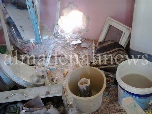 بالصور ... قذيفة سورية جديدة في الرمثا