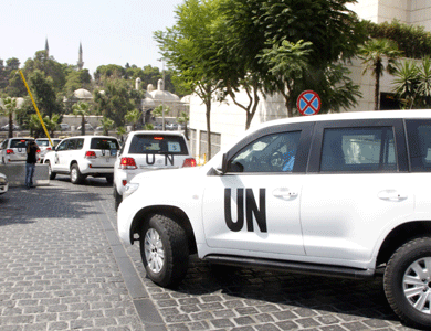 فريق المحققين الدوليين يتعرّض لرصاص قناصة بريف دمشق