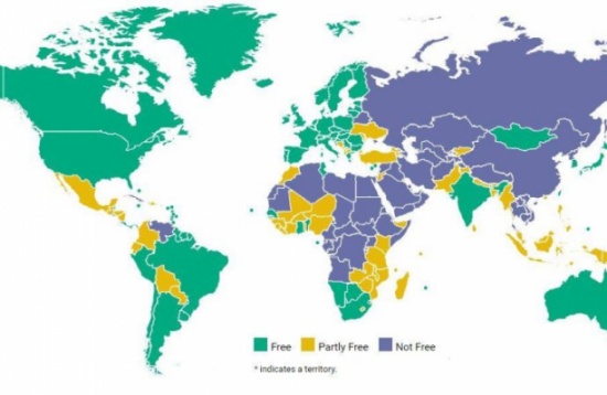 الأردن الرابع عربياً في مؤشر الحريات الأردن الرابع عربياً في مؤشر الحريات