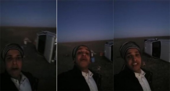 فيديو: شاب يتصور سيلفي مع سيارته بعد انقلابها فيديو: شاب يتصور سيلفي مع سيارته بعد انقلابها