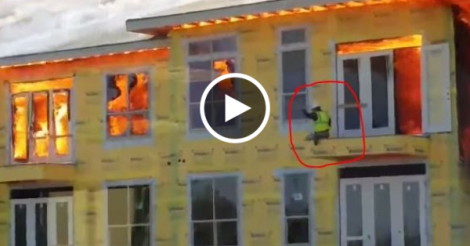 حاصرته النيران.. شاهد ماذا حدث؟