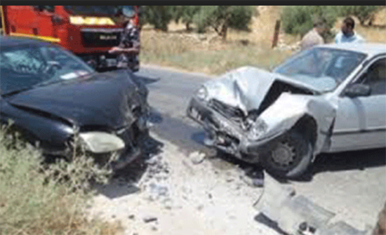 3 إصابات بحادث سيرعلى طريق جرش عمان 3 إصابات بحادث سيرعلى طريق جرش عمان