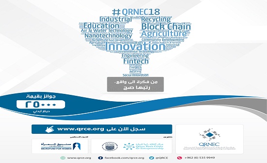 بدء التسجيل في جائزة الملكة رانيا الوطنية للريادة 2018 في جامعة الأميرة سمية بدء التسجيل في جائزة الملكة رانيا الوطنية للريادة 2018 في جامعة الأميرة سمية
