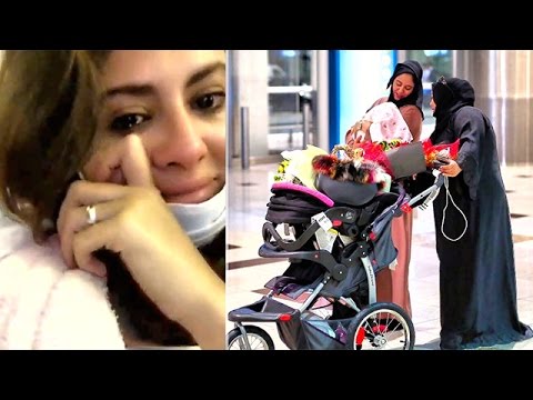 شاهد بكاء مريم حسين لحظة مغادرتها امريكا ووصولها الى دبي