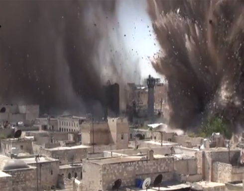 بالفيديو: نسف مبان تتحصن بها قوات النظام في حلب القديمة بالفيديو: نسف مبان تتحصن بها قوات النظام في حلب القديمة