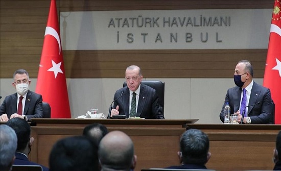 أردوغان: التعاون التركي الإماراتي هام من أجل منطقتنا بأسرها أردوغان: التعاون التركي الإماراتي هام من أجل منطقتنا بأسرها