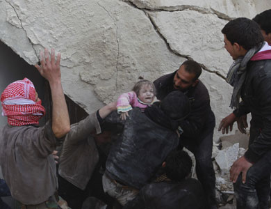 مقتل 517 شخصا بالقصف الجوي على حلب وريفها في اسبوعين