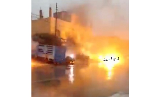 بالفيديو شاهدوا ... شارع يحترق في عمان بالفيديو شاهدوا ... شارع يحترق في عمان