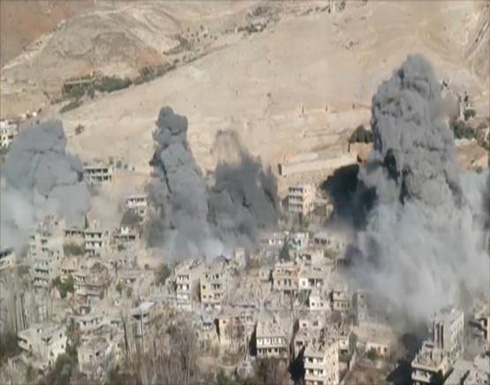 قصف بوادي بردى وغارات في حلب وحمص وحماة