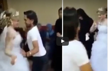 شقيق عروس يثير الجدل بطريقة رقصه معها