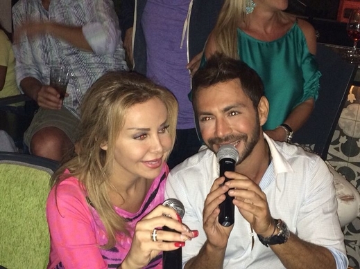 بالصور:رولا سعد تلتقي بالفنان إيوان في حفل ضخم في عمان