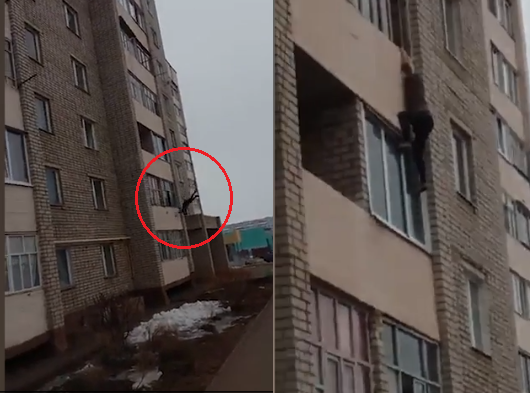 فيديو صادم| كانوا يصّورونها ويضحكون .. سقطت من الطابق الرابع ولم يُنقذها أحد!