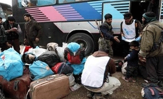 1156 يغادرون القلمون إلى عفرين 1156 يغادرون القلمون إلى عفرين