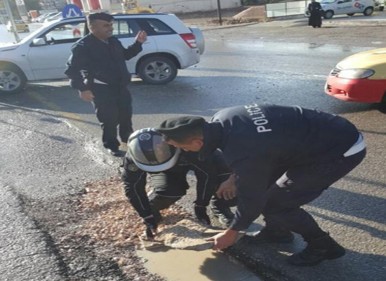 شاهدوا ما فعله رجال السير الاربعاء في إربد