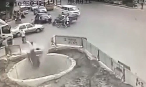 أغرب نهاية لحادث سير !