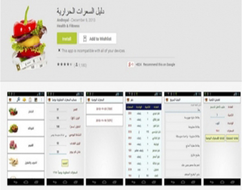 تطبيق دليل السعرات الحرارية على أجهزة أندرويد تطبيق دليل السعرات الحرارية على أجهزة أندرويد