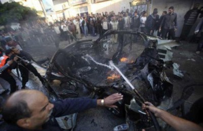 مجهولون يفجرون سيارة قيادي بـ”حماس″ وسط غزة دون وقوع إصابات