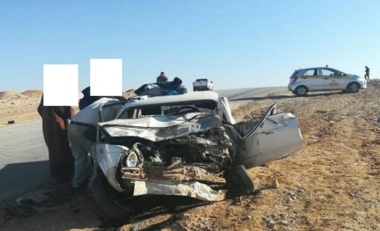 وفاة اثر حادث تصادم على الطريق الصحراوي وفاة اثر حادث تصادم على الطريق الصحراوي