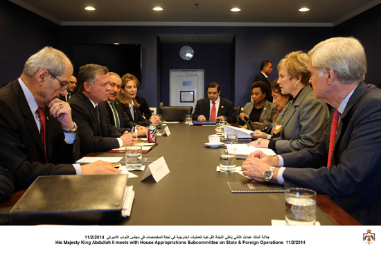 بالصور : الملك يبدأ سلسلة من اللقاءات مع قيادات ولجان الكونجرس الأميركي