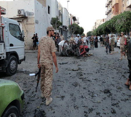 تدمير مركز للشرطة بإنفجار في بنغازي من دون تسجيل إصابات تدمير مركز للشرطة بإنفجار في بنغازي من دون تسجيل إصابات