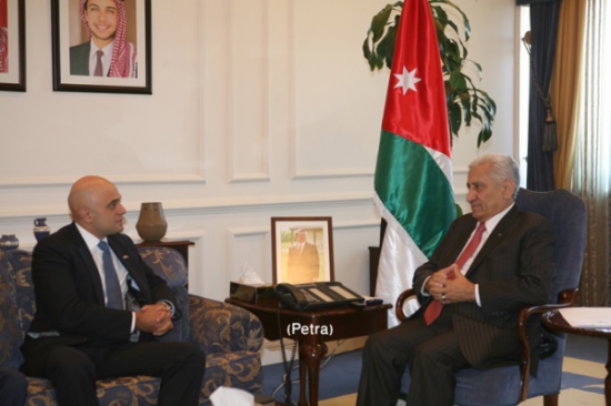 النسور يستقبل وزير الدولة البريطاني لشؤون الاعمال