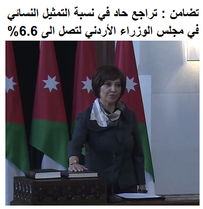 "تضامن": تراجع حاد بالتمثيل النسائي في مجلس الوزراء الأردني