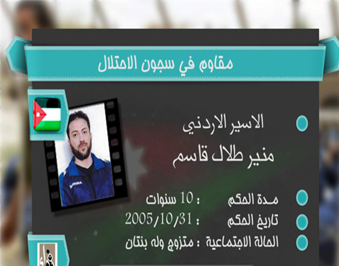 الاسير الأردني منير قاسم ... 10 سنوات في سجون الاحتلال الاسير الأردني منير قاسم ... 10 سنوات في سجون الاحتلال