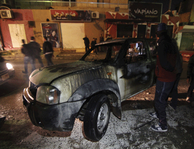 هجوم صاروخي على مقر قناة تلفزيونية خاصة في طرابلس