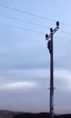 بالفيديو.. لحظة وفاة صبي دخل في تحدٍ مع أصدقائه وتسلق عمودا كهربائيا