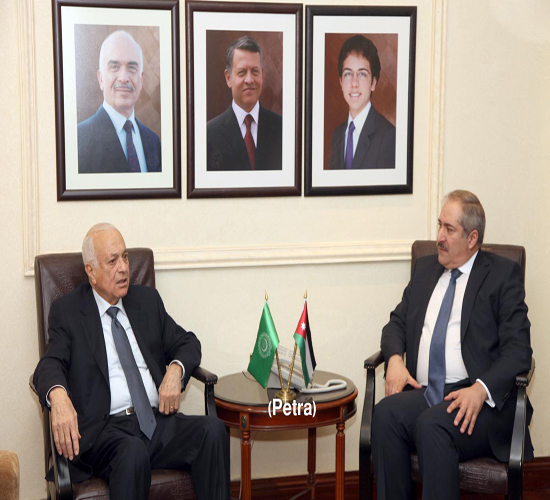 وزير الخارجية يلتقي امين عام جامعة الدول