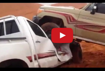 نهاية مؤلمة لاستعراض تفحيط بالسعودية