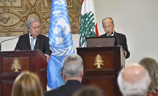 عون: لبنان متمسك بحقوقه ومستعد لمتابعة مفاوضات ترسيم الحدود