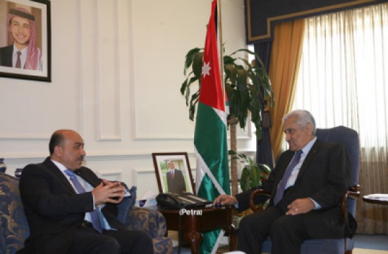 النسور يستقبل وزير الاشغال العامة والاسكان الفلسطيني