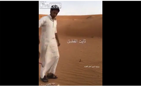 شاب يستخدم طريقة غريبة لقتل الثعابين (فيديو)