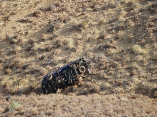 جرش : خمسينية بحالة سيئة بعد تدهور مركبتها